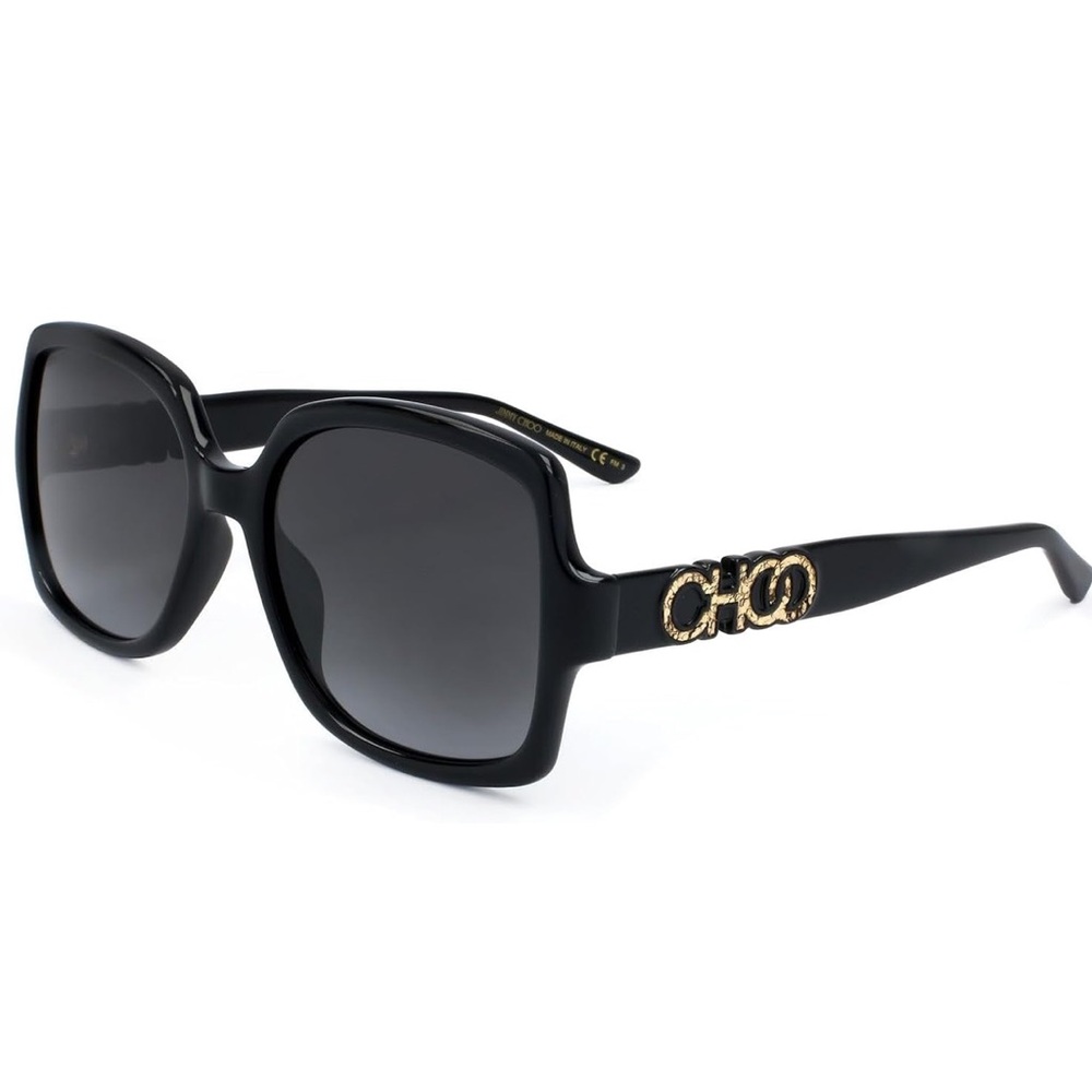 Authentic Jimmy Choo Chic Sammy G 55mm Black Sunglasses NWT! - Picture 5 of 15